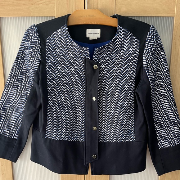 Club Monaco “Old Money Office Siren” crop tweed jacket - Picture 1 of 6